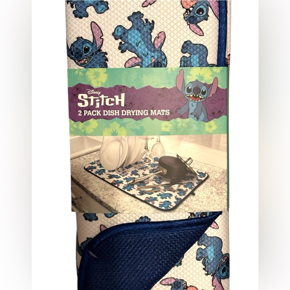 NEW•Disney Stitch dish drying mats 2pk - Picture 2 of 6